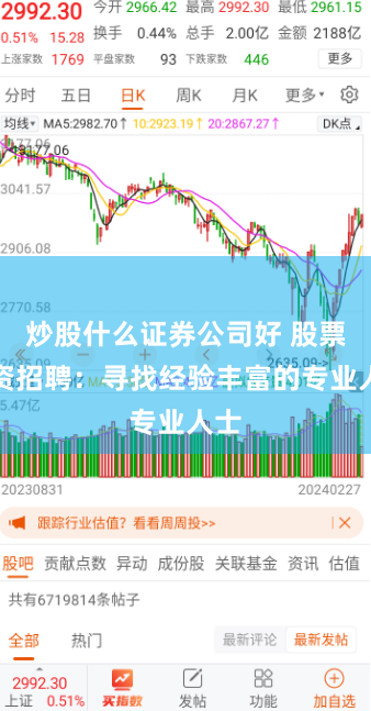 炒股什么证券公司好 股票配资招聘：寻找经验丰富的专业人士